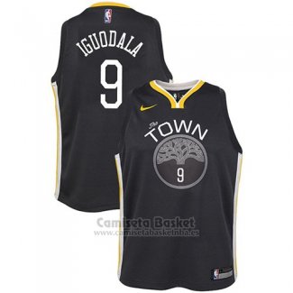 Camiseta Nino Golden State Warriors Andre Iguodala Statement #9 2017-18 Gris