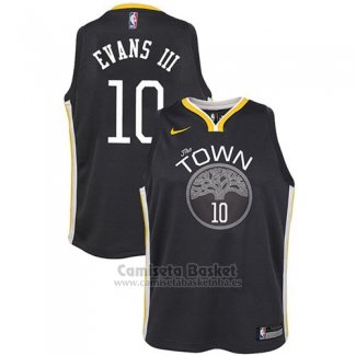 Camiseta Nino Golden State Warriors Jacob Evans III Statement #10 2017-18 Negro