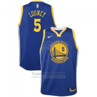 Camiseta Nino Golden State Warriors Kevon Looney Icon #5 2017-18 Azul