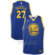 Camiseta Nino Golden State Warriors Zaza Pachulia Icon #27 2017-18 Azul