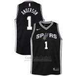 Camiseta Nino San Antonio Spurs Kyle Anderson Icon #1 2017-18 Negro