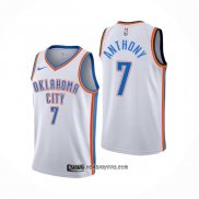 Camiseta Oklahoma City Thunder Carmelo Anthony #7 Association Blanco