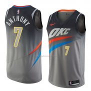 Camiseta Oklahoma City Thunder Carmelo Anthony #7 Ciudad 2018 Gris