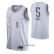 Camiseta Oklahoma City Thunder Luguentz Dort #5 Ciudad 2021-22 Blanco