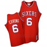 Camiseta Philadelphia 76 Retroers Julius Erving #6 Retro Rojo