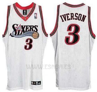 Camiseta Philadelphia 76ers Allen Iverson #3 Retro Blanco