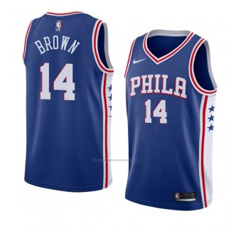 Camiseta Philadelphia 76ers Anthony Marron #14 Icon 2018 Azul