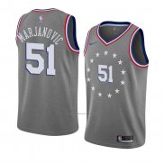 Camiseta Philadelphia 76ers Boban Marjanovic #51 Ciudad 2018-19 Gris