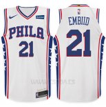 Camiseta Philadelphia 76ers Joel Embiid #21 2017-18 Blanco