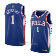 Camiseta Philadelphia 76ers Justin Anderson #1 Icon 2018 Azul