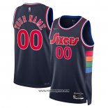 Camiseta Philadelphia 76ers Personalizada Ciudad 2021-22 Azul