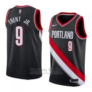 Camiseta Portland Trail Blazers Gary Trent Jr. #9 Ciudad 2018 Negro