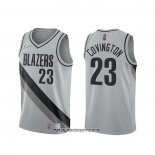 Camiseta Portland Trail Blazers Robert Covington #23 Earned 2020-21 Gris