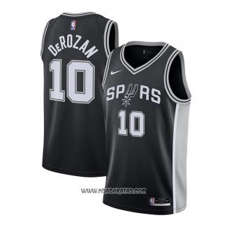 Camiseta San Antonio Spurs DeMar DeRozan #10 Icon 2020-21 Negro