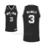 Camiseta San Antonio Spurs Marco Belinelli #3 Negro