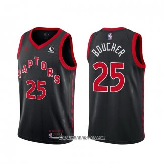 Camiseta Toronto Raptors Chris Boucher #25 Statement 2020-21 Negro