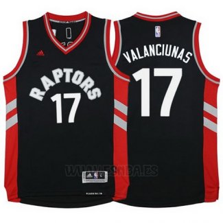 Camiseta Toronto Raptors Jonas Valanciunas #17 Negro