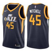 Camiseta Utah Jazz Donovan Mitchell #45 Icon 2017-18 Azul