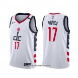 Camiseta Washington Wizards Isaac Bonga #17 Ciudad Blanco