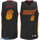 Camiseta Ambiente Miami Heat Lebron James #6 Negro