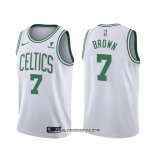 Camiseta Boston Celtics Jaylen Brown #7 Association 2021-22 Blanco