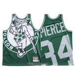 Camiseta Boston Celtics Paul Pierce #34 Mitchell & Ness Big Face Verde
