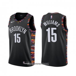 Camiseta Brooklyn Nets Alan Williams #15 Ciudad Negro