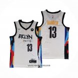 Camiseta Brooklyn Nets James Harden #13 Ciudad 2020-21 Blanco