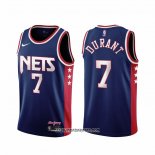 Camiseta Brooklyn Nets Kevin Durant #7 Ciudad 2021-22 Azul