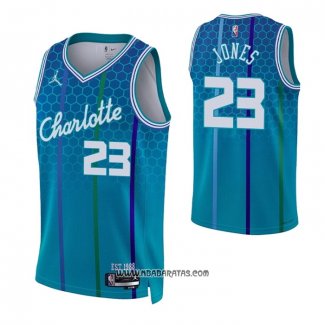 Camiseta Charlotte Hornets Kai Jones #23 Ciudad 2021-22 Azul