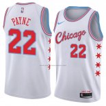 Camiseta Chicago Bulls Cameron Payne #22 Ciudad 2018 Blanco