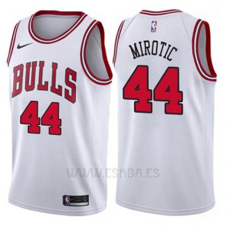 Camiseta Chicago Bulls Nikola Mirotic #44 Association 2017-18 Blanco