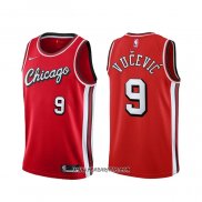 Camiseta Chicago Bulls Nikola Vucevic #9 Ciudad 2021-22 Rojo