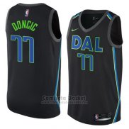 Camiseta Dallas Mavericks Luka Doncic Ciudad 2017-18 Negro