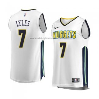 Camiseta Denver Nuggets Trey Lyles #7 Association 2017-18 Blanco