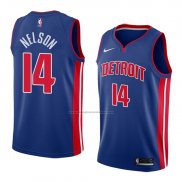 Camiseta Detroit Pistons Jameer Nelson #14 Icon 2018 Azul