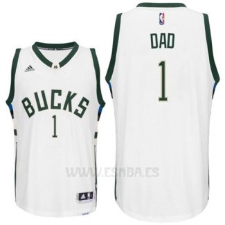 Camiseta Dia del Padre Milwaukee Bucks DAD #1 Blanco