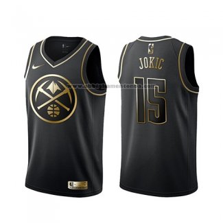 Camiseta Golden Edition Denver Nuggets Nikola Jokic Negro