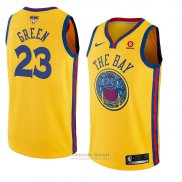 Camiseta Golden State Warriors Draymond Green Ciudad #23 2017-18 Oro