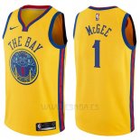 Camiseta Golden State Warriors Javale Mcgee #1 Chinese Heritage Ciudad 2017-18 Amarillo