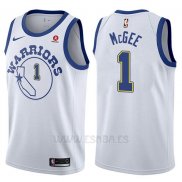 Camiseta Golden State Warriors Javale Mcgee #1 Hardwood Classic 2017-18 Blanco