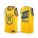 Camiseta Golden State Warriors Mychal Mulder #15 Classic Amarillo