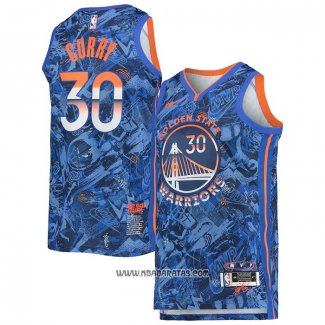 Camiseta Golden State Warriors Stephen Curry #30 MVP Azul