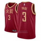 Camiseta Houston Rockets Chris Paul #3 Ciudad 2018-19 Rojo