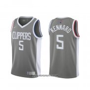 Camiseta Los Angeles Clippers Luke Kennard #5 Earned 2020-21 Gris