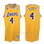 Camiseta Los Angeles Lakers Byron Scott #4 Retro Amarillo