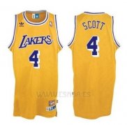 Camiseta Los Angeles Lakers Byron Scott #4 Retro Amarillo