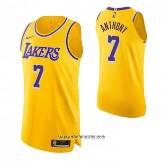 Camiseta Los Angeles Lakers Carmelo Anthony #7 Icon Autentico Amarillo