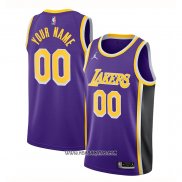 Camiseta Los Angeles Lakers Personalizada Statement Violeta