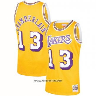 Camiseta Los Angeles Lakers Wilt Chamberlain #13 Mitchell & Ness 1971-72 Amarillo